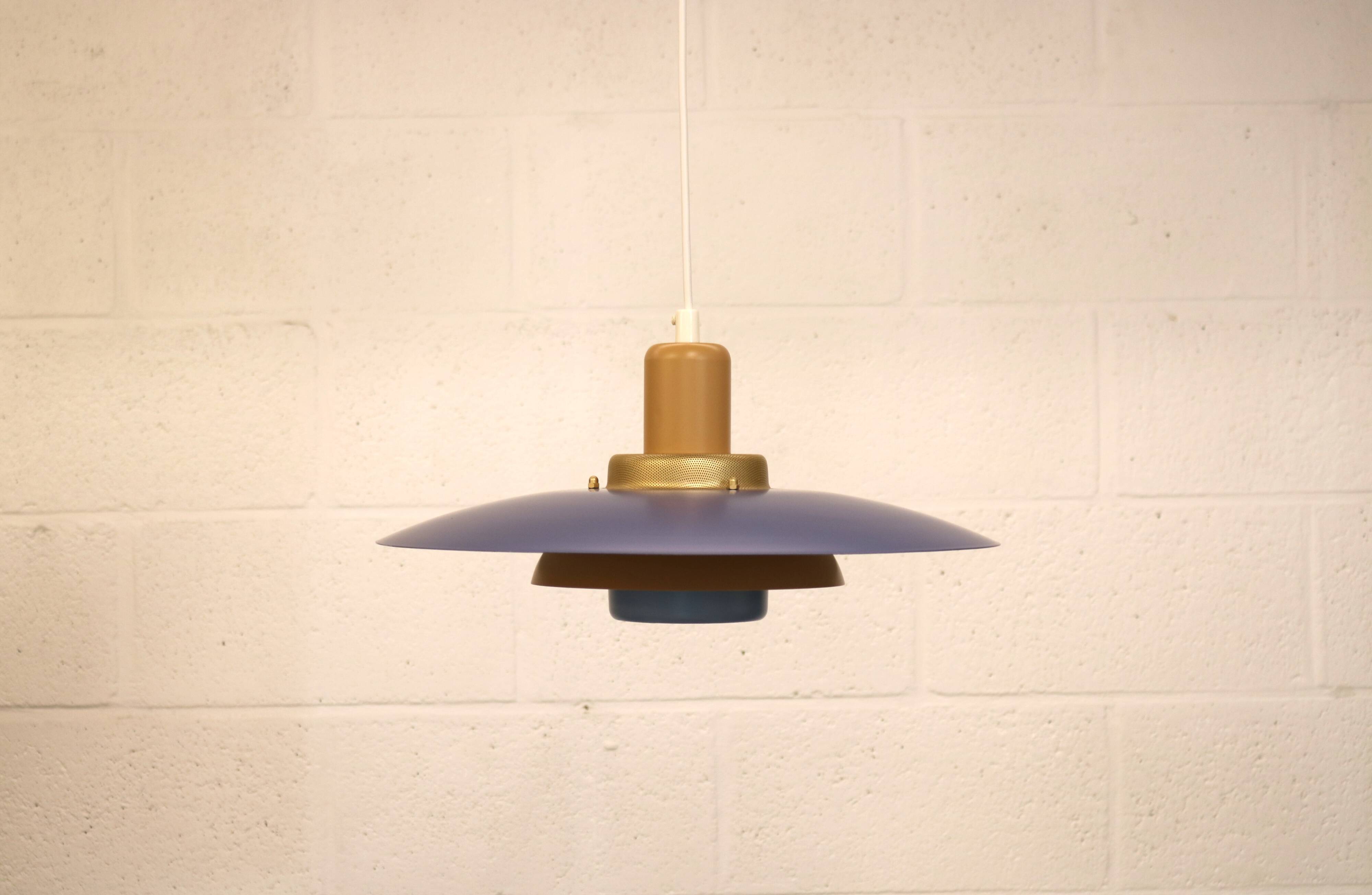 Vintage Danish Modern Design Lamp: Restored, Colourful Lighting