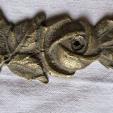 Old brass rose window, width 38cm.