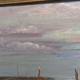 Old oil painting on canvas from the 19th/20th century.