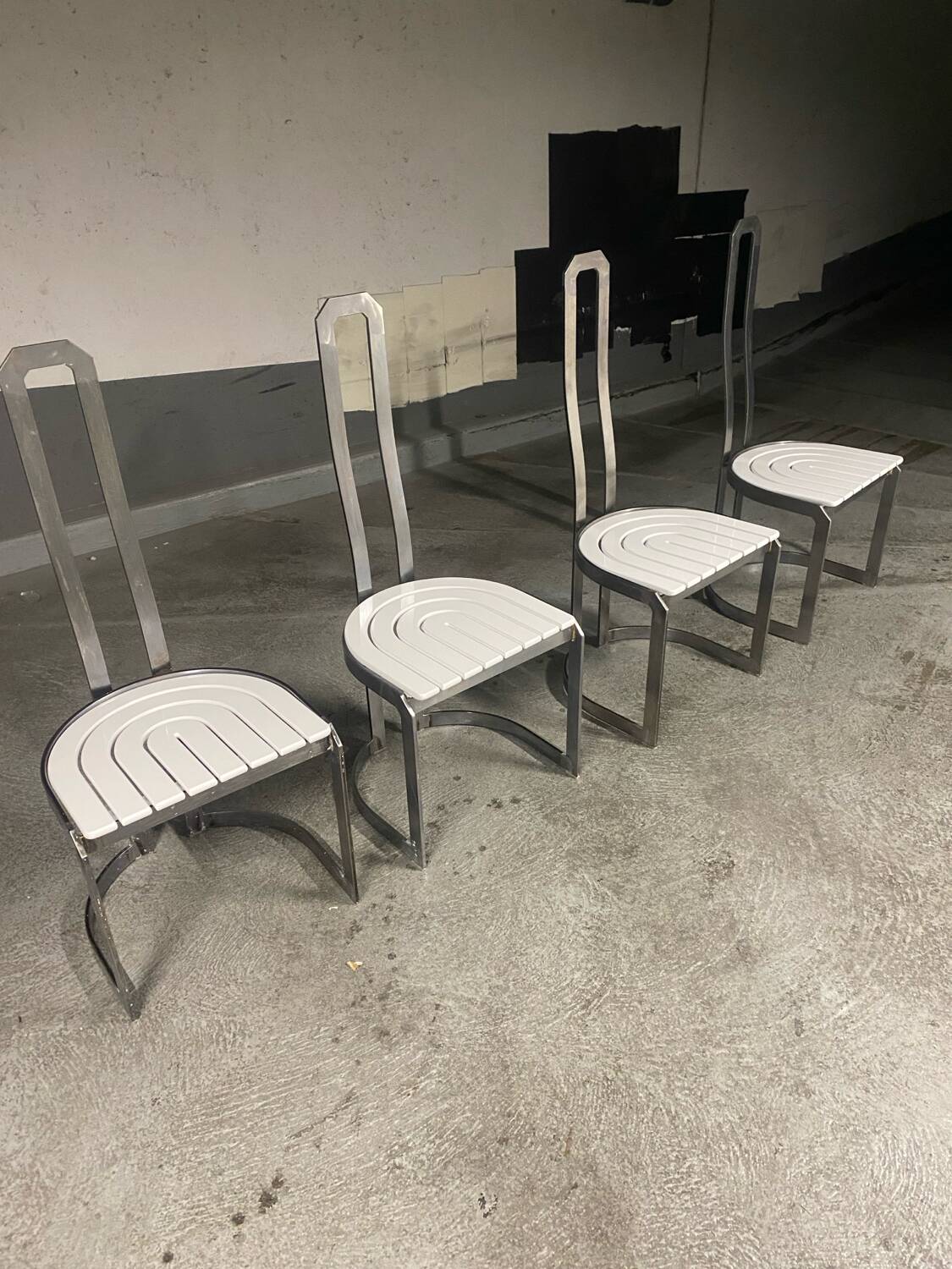4 chaises allmilmo Allemagne 1980