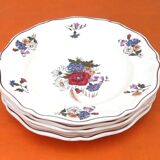5 old soup plates Sarreguemines earthenware Agreste model