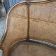 Antique Louis XV bench in solid walnut and caning