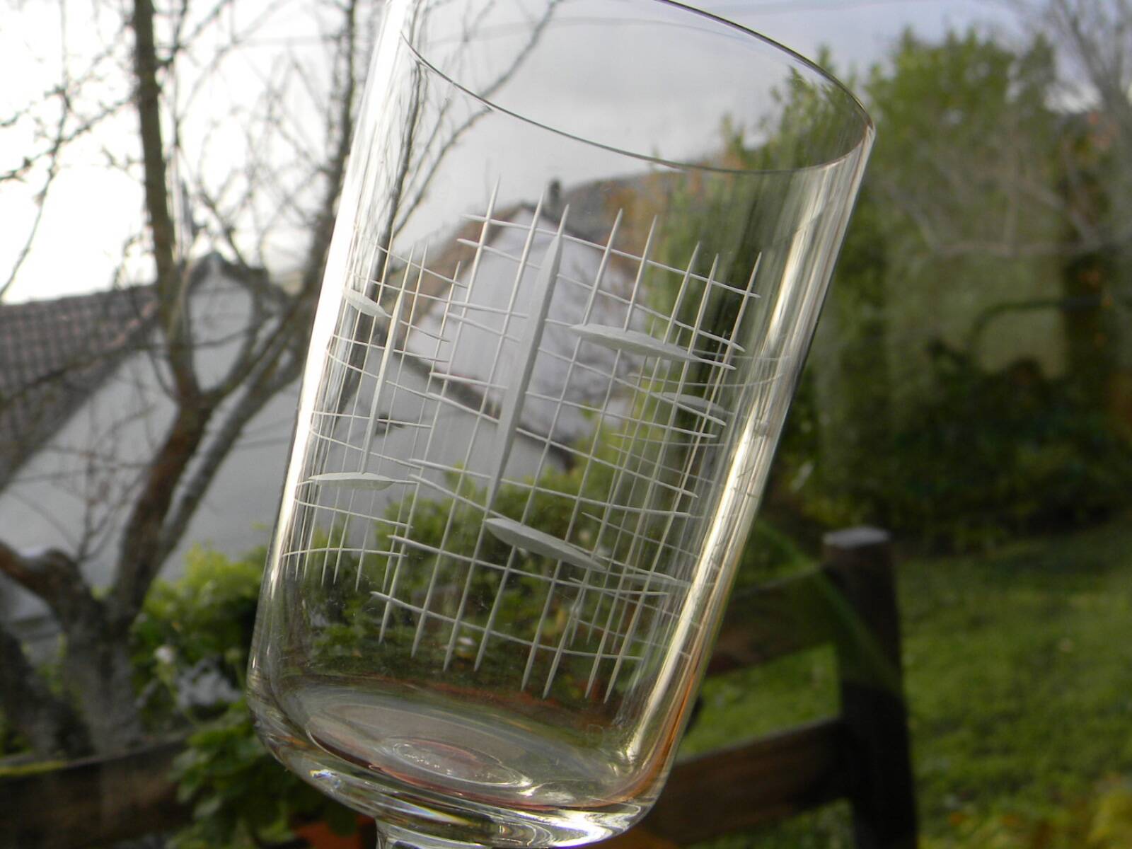 Lot de 8 verres à eau en verres années 1950.