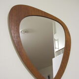 Scandinavian teak 41x45cm mirror