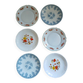6 vintage dessert plates in Arcopal