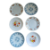 6 vintage dessert plates in Arcopal