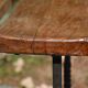 Unusual modular coffee table in oak and wrought iron.