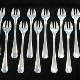 12 forks christofle art deco model boreal by luc lanel