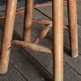 Wooden alpine-style stool