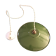 Vintage enamelled sheet metal suspension and its porcelain rosette
