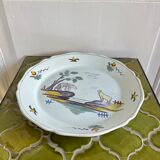 Decorative ceramic plate with "The Wolf and the Lamb" design