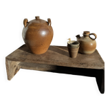 Large round stoneware jar