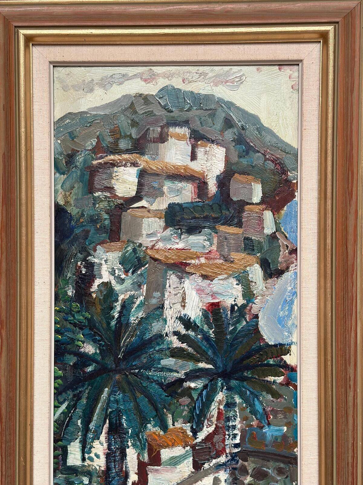 Swedish Oil on Panel – “Southern Village” by Bertil Wahlberg – Signed