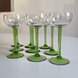 Set of 9 Alsace crystal glasses