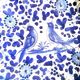 Earthenware bird dish from Deruta, Italy