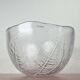 Large vintage Swedish glass bowl with floral decoration by Ann Wärff for Kosta Boda, 1970s.