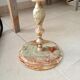 Vintage standing ashtray 50s onyx and brass