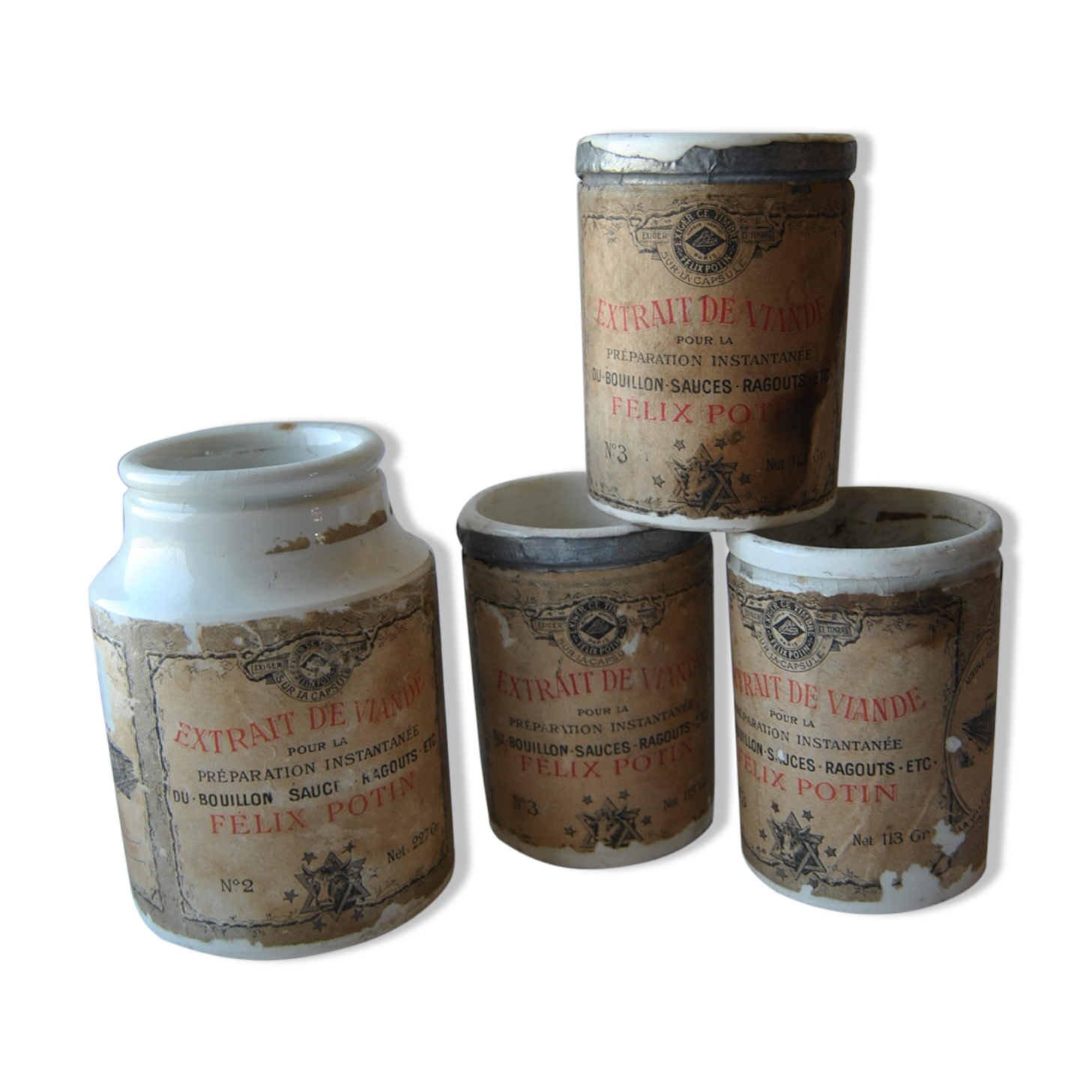 Lot of ceramic pots Felix Potin