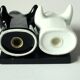 Ceramic salt and pepper shaker - hugging ghosts - vintage from the 1980s
