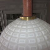 Scandinavian suspension in opaline and teak