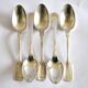 Sfam lot de 5 cuillères de table chinon en métal argenté filet ancien 21cm