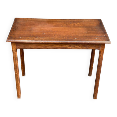 Table d'appoint rectangulaire vintage en chêne massif 1920
