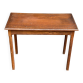 Table d'appoint rectangulaire vintage en chêne massif 1920