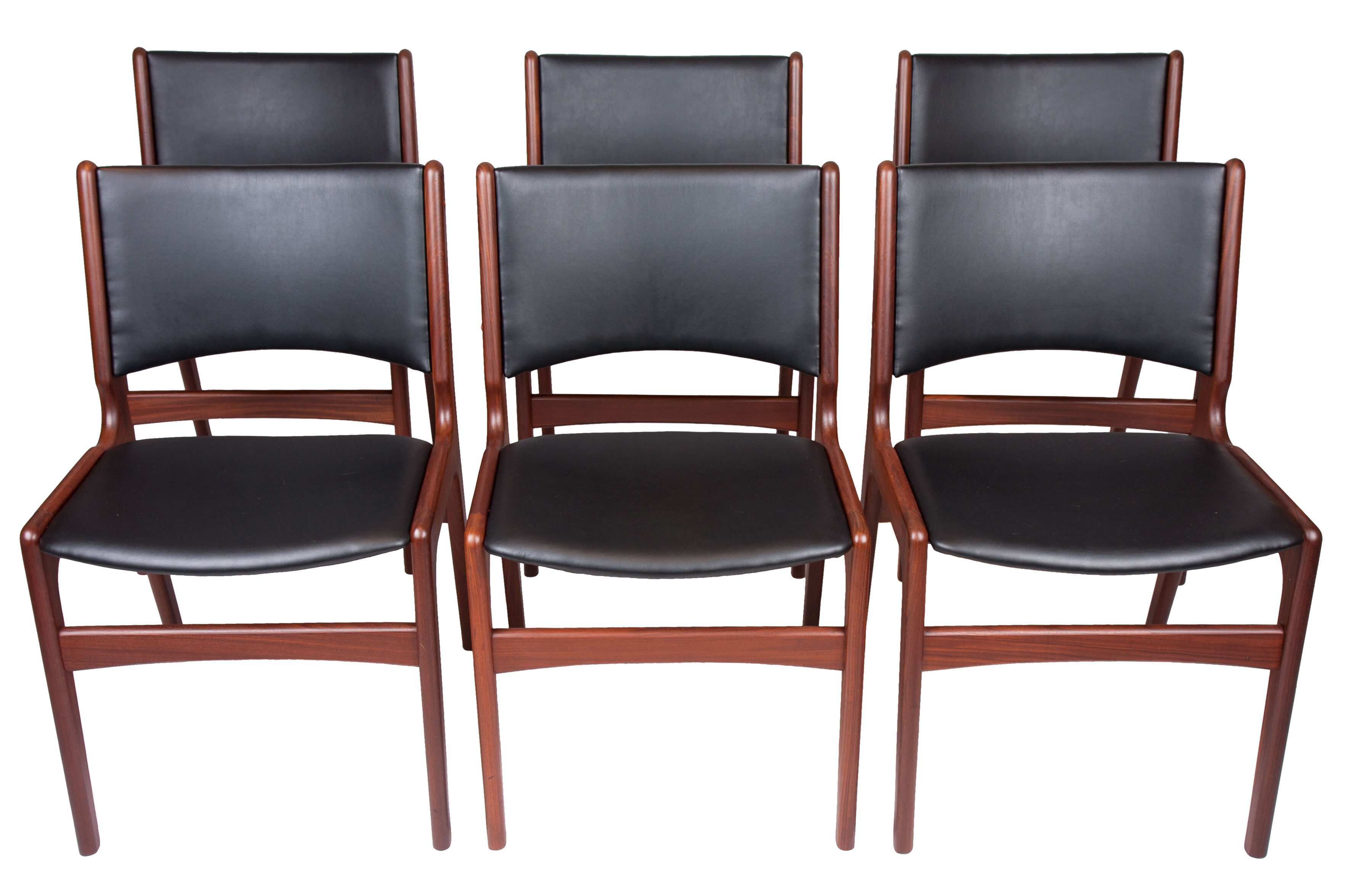 6 chaises du milieu du siècle par Erik Buch, modèle 89, années 1960, ensemble de 6