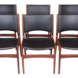 6 chaises du milieu du siècle par Erik Buch, modèle 89, années 1960, ensemble de 6