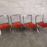 Lot de 6 chaises pliables par Mercello Cuneo pour Mobel Italia, 1970