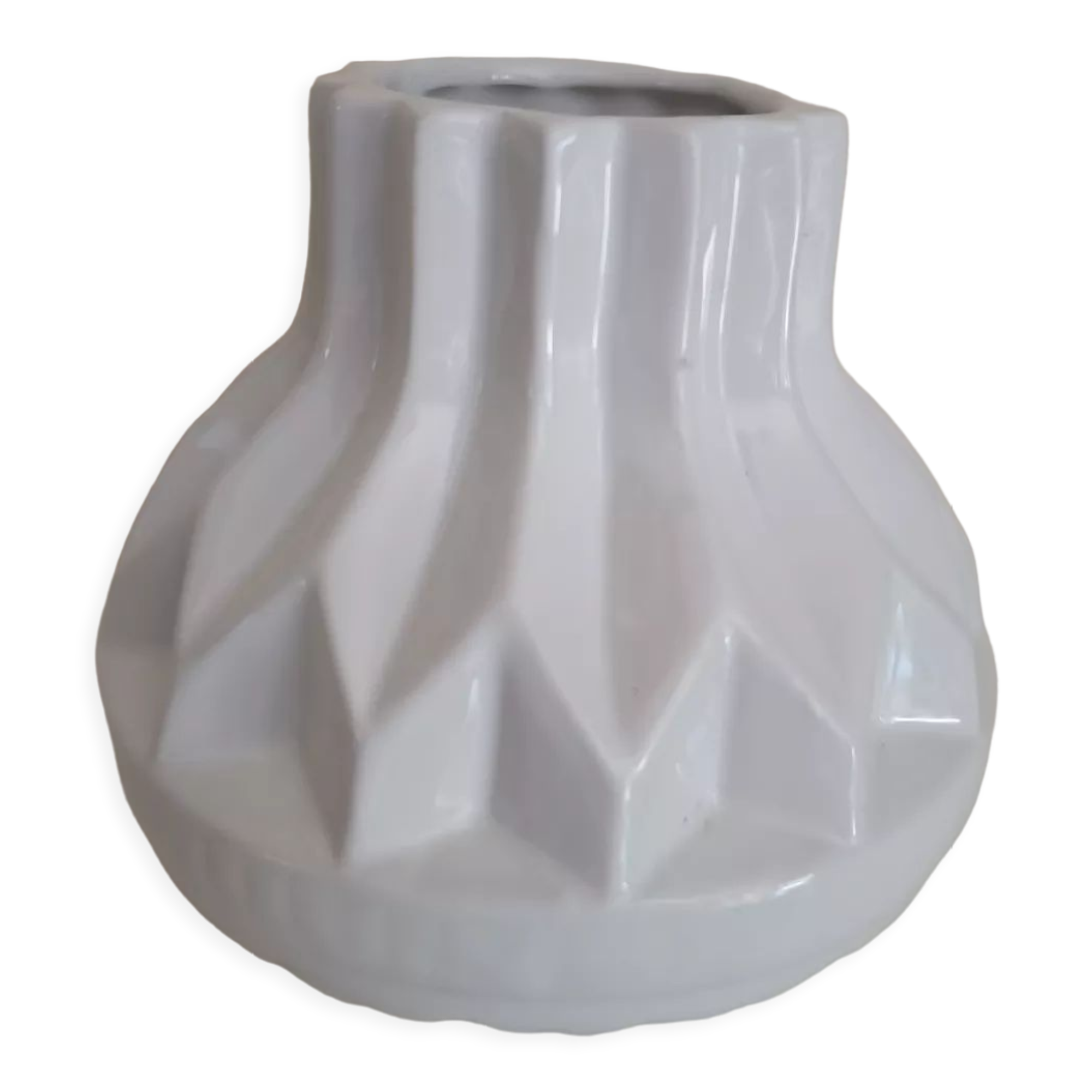 Vintage white ceramic vase