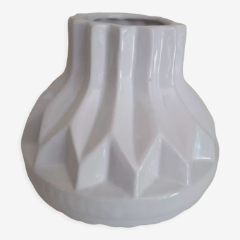 Vintage white ceramic vase