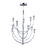 Chrome chandelier Piazza San Marco design Vico Magistretti for Oluce Italy