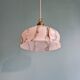 Suspension Art Déco en opaline marbrée rose, Scailmont (Belgique)