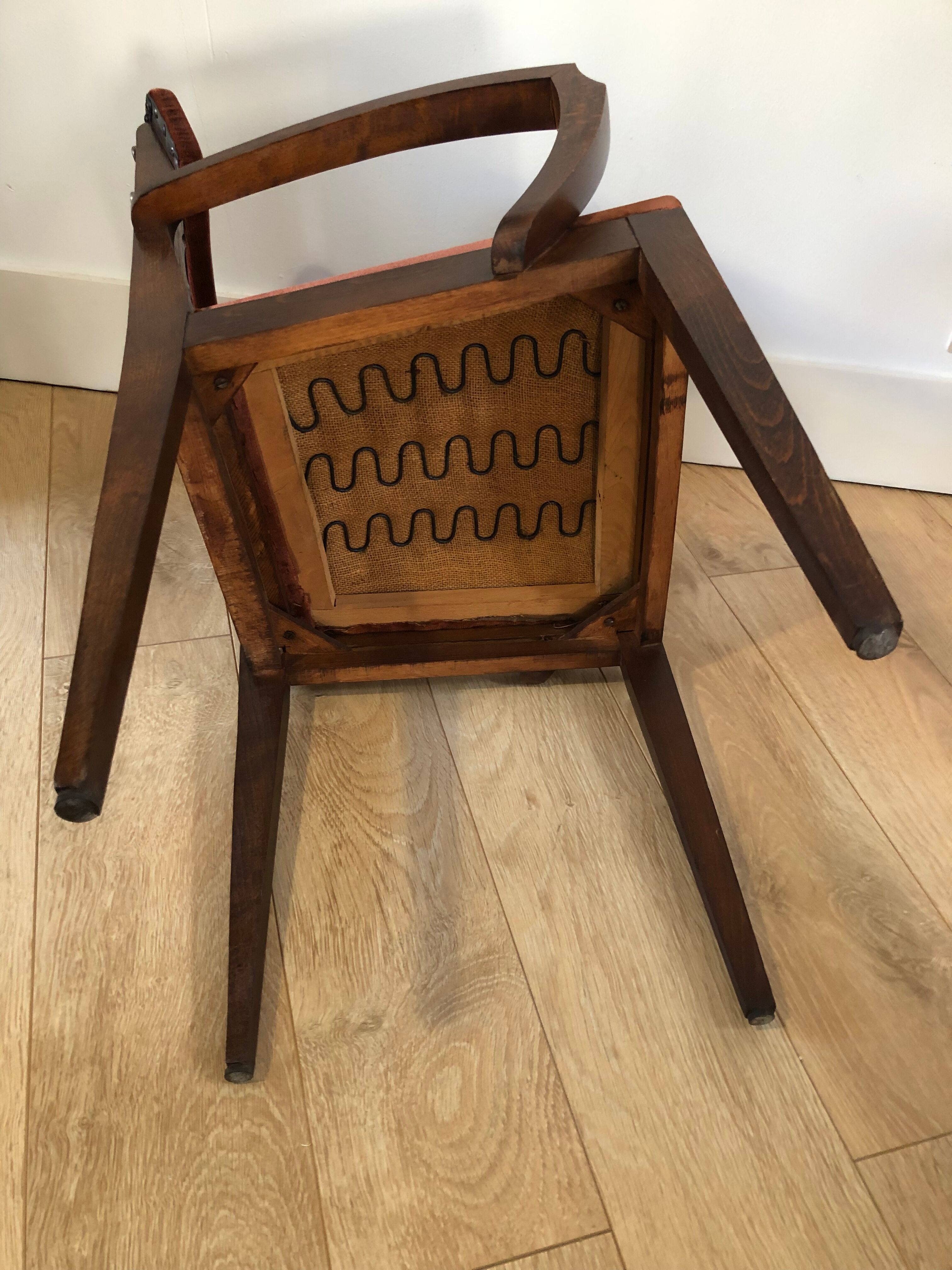 Vintage bridge armchair art Deco