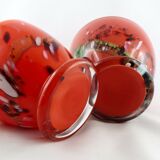Vases verre design rouge verrerie