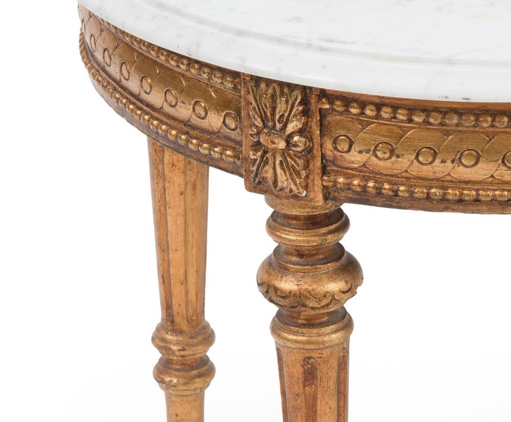 Louis XVI style golden side table