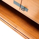 Large vintage highboard sideboard / wall unit made of teak from the 1960s