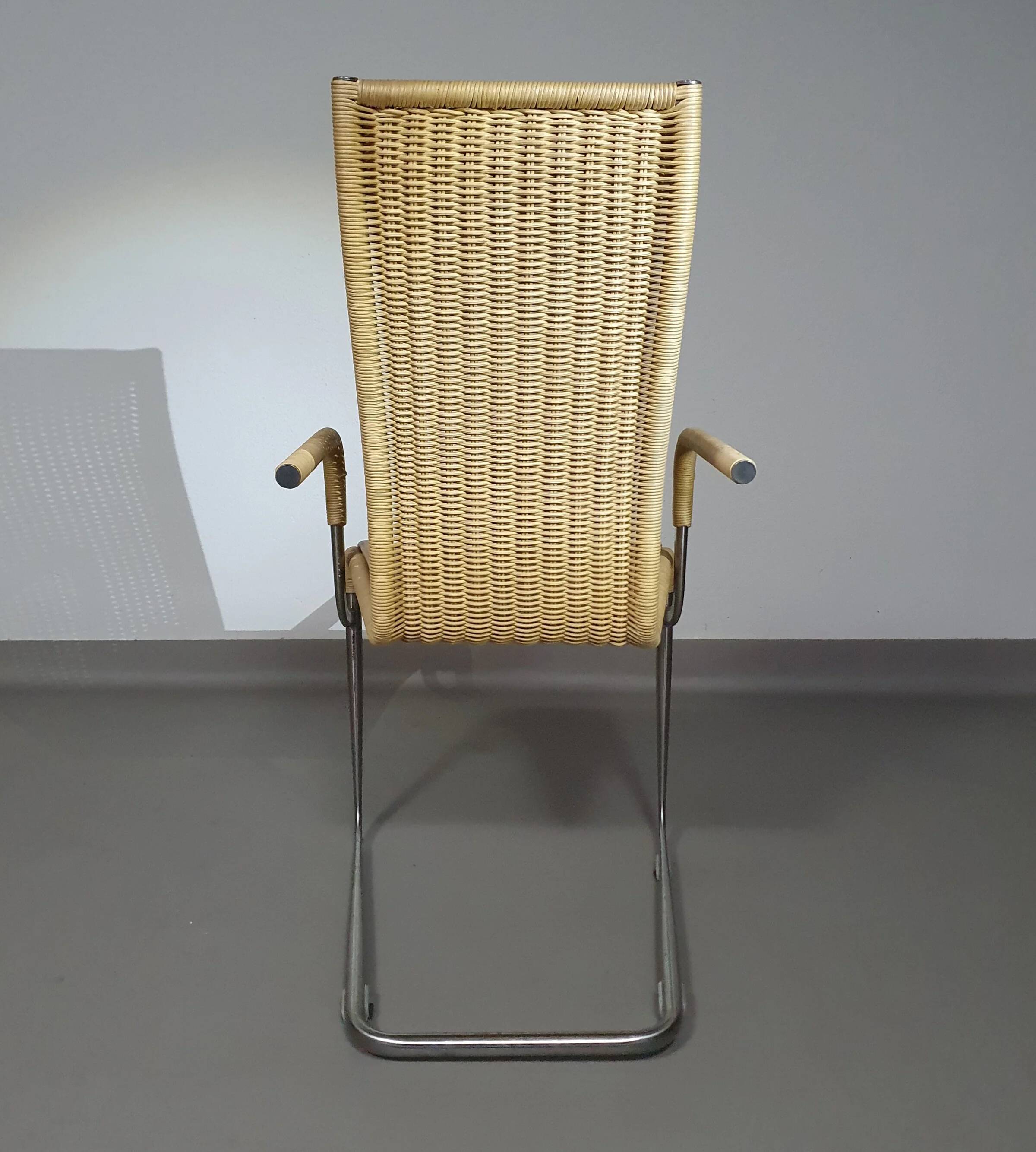 Ensemble de 4 chaises de salle à manger en osier « B25 » par Axel Bruchhäuser pour Tecta, Allemagne, années 1980