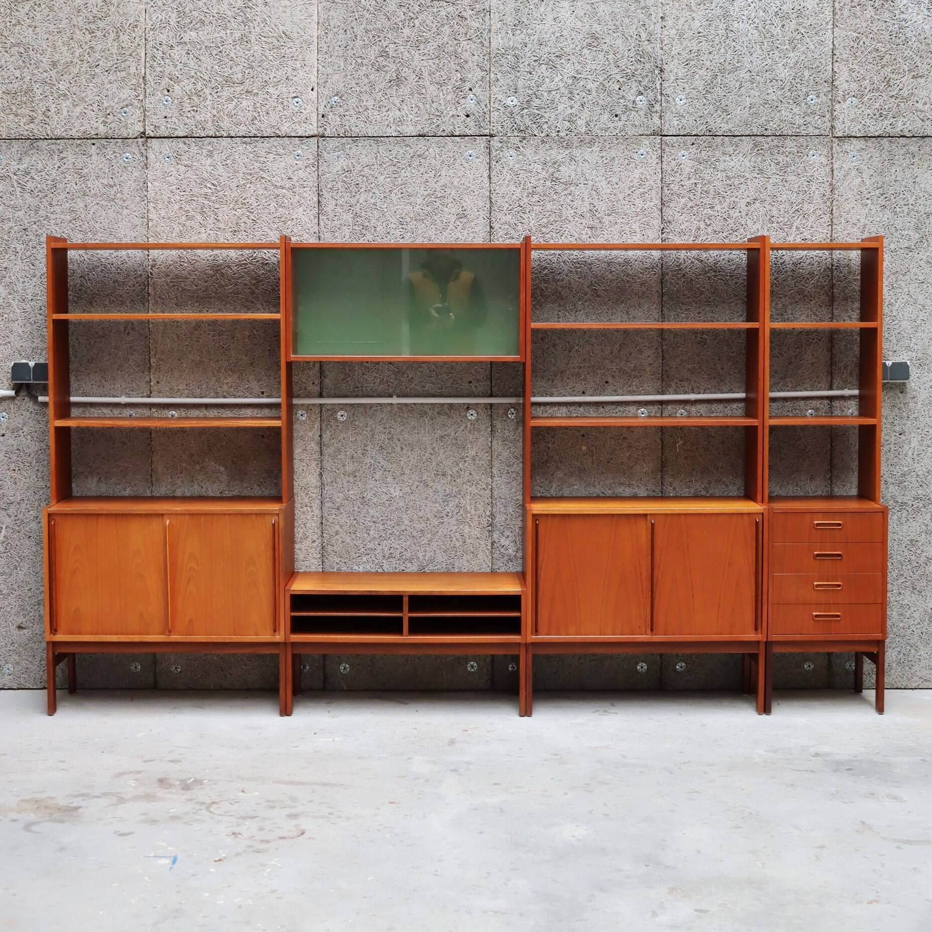 Bibliothèque scandinave modulable années 60
