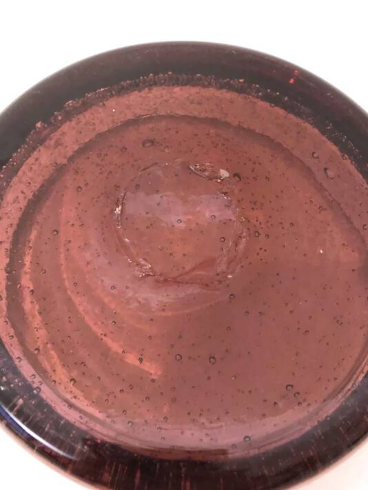 Pink bubble glass empty pocket, 1970