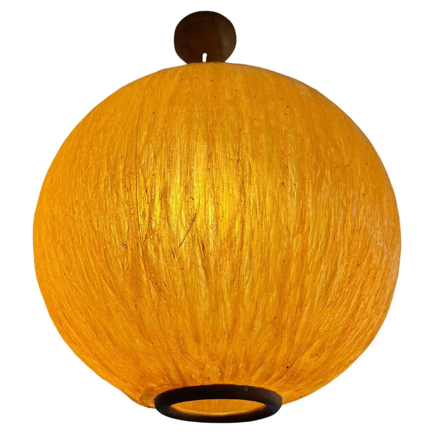 Beautiful design midcentury cocoon resin pendant, 1950s