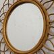 Round rattan mirror from the 50s/60s