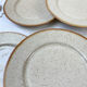 6 Tulowice speckled stoneware plates