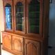 Vintage glass library in solid cherry