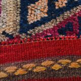 3x12 Red & Navy Blue Oushak Runner Rug, 83x352Cm