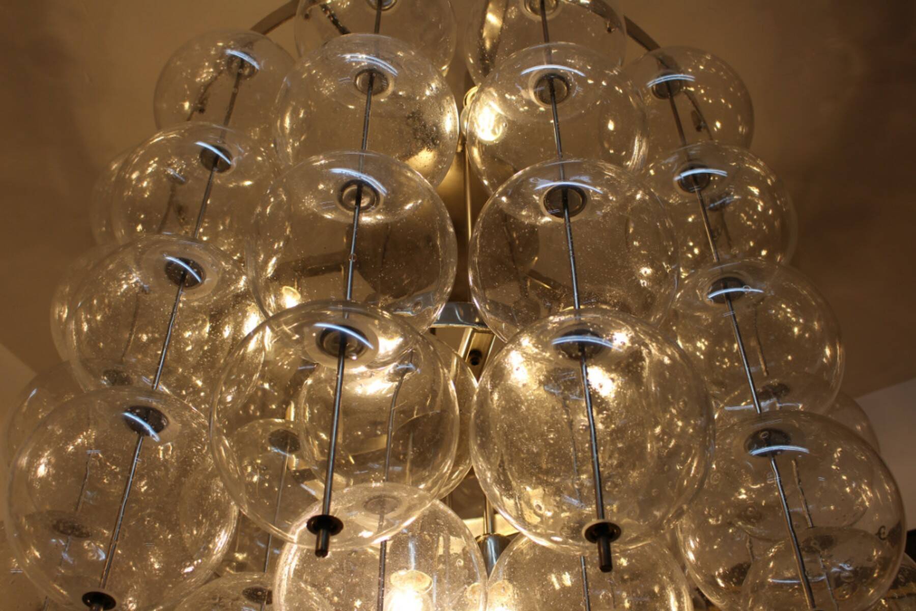 Big Glass Ceiling Light, Czceh c.1960