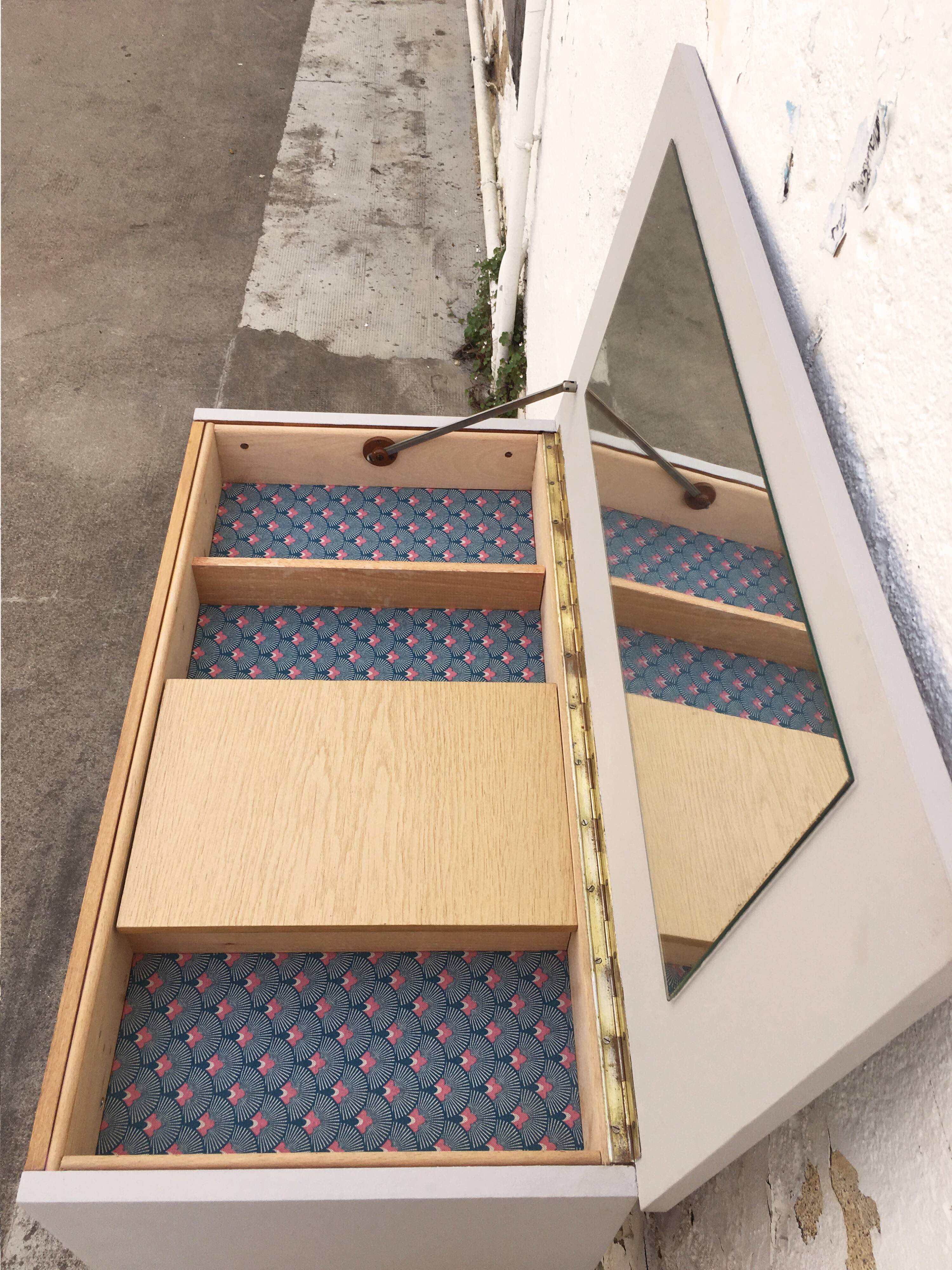 Commode coiffeuse rétro années 60