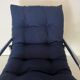 Fauteuil tubulaire chromé bleu années 70 Space Age