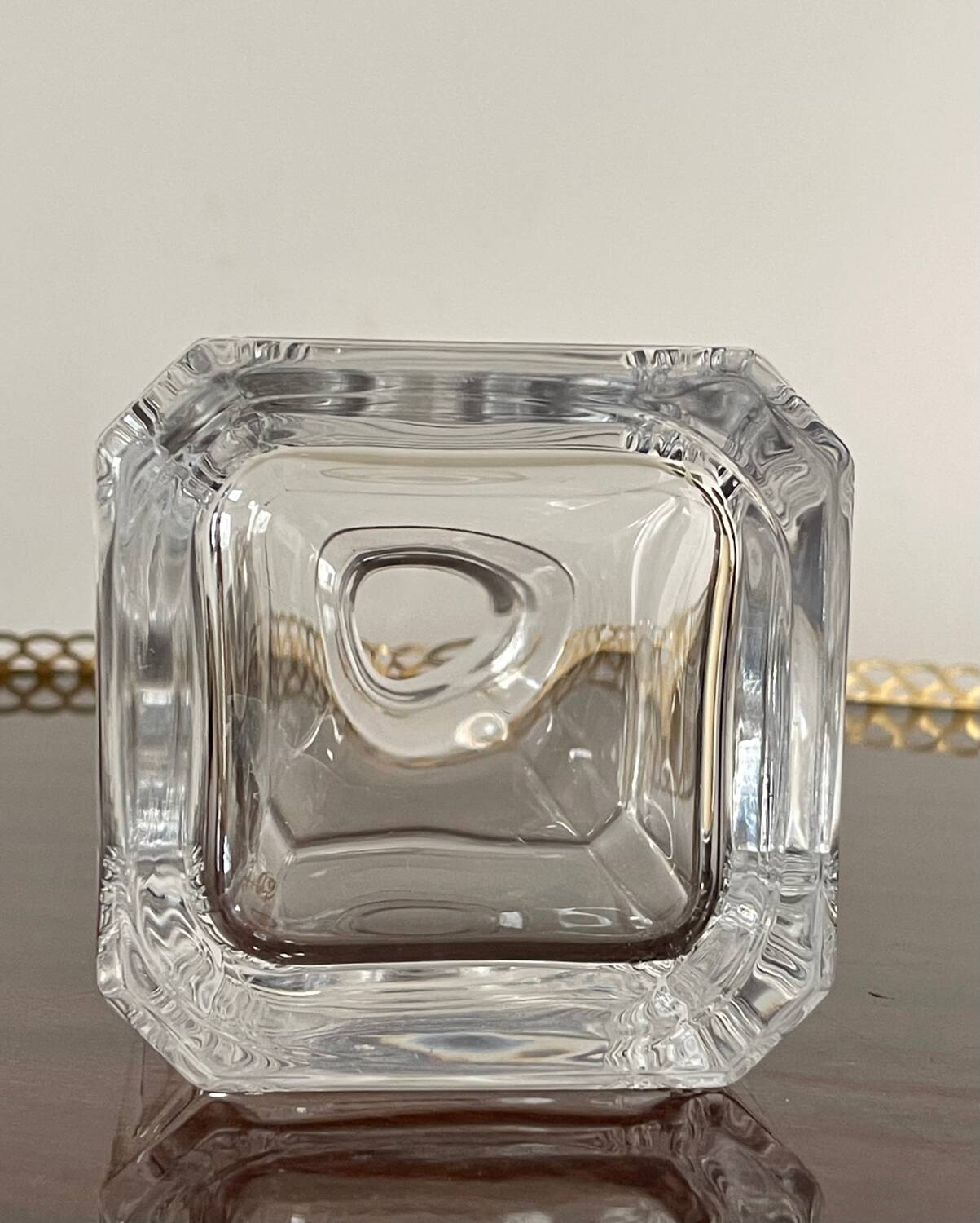 Crystal carafe and 4 glasses Daum France.